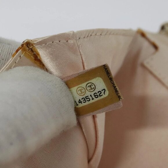 CHANEL Chain Stone Camelia Shoulder Bag Satin Pink CC Auth - Picture 9 of 16